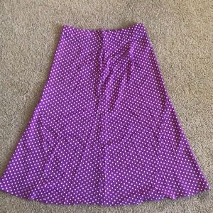 Purple polka dot skirt